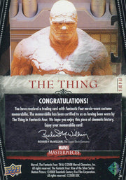 Marvel Masterpieces Two Fantastic Four Movie The Thing Costume Card FF4 of 5   - TvMovieCards.com