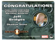 2008 Iron Man Movie Jeff Bridges as Obadiah Stane (Yellow Tie) Costume Card   - TvMovieCards.com