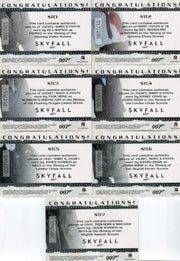 James Bond Autographs & Relics Triple Relic Costume Card Set STC1 thru STC7   - TvMovieCards.com