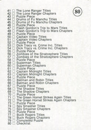 Saturday Serials Series 2 Trading Card Set 40 Cards Epic 1991   - TvMovieCards.com