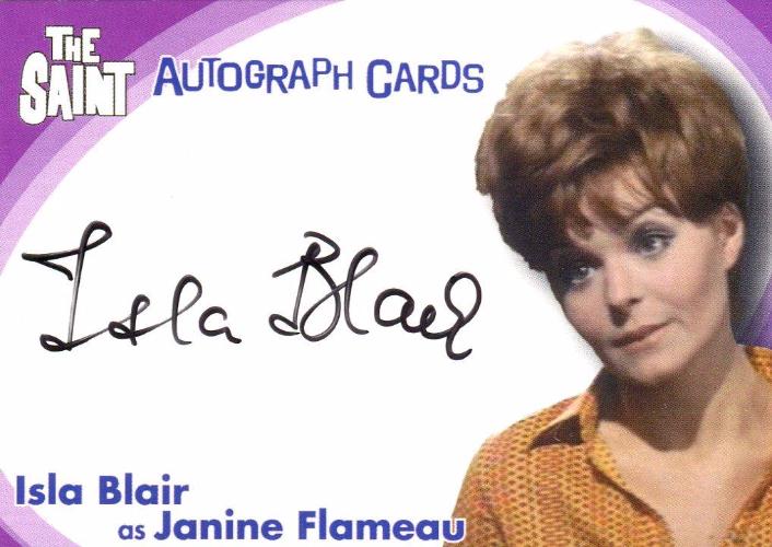 Saint The Very Best of The Saint Isla Blair Autograph Card SA8   - TvMovieCards.com