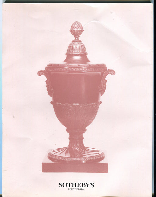 Sothebys Auction Catalog September 30 1988 Good English Furniture   - TvMovieCards.com