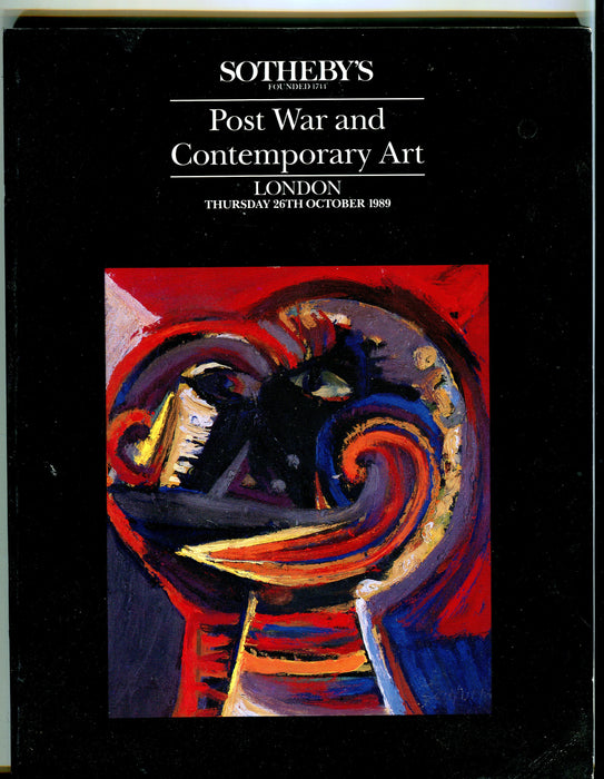 Sothebys Auction Catalog October 26, 1989 Post War & Contemporary Art   - TvMovieCards.com