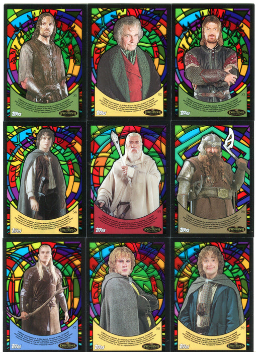Lord of the Rings Evolution Stained Glass S1-S10 Chase Card Set 10 Cards   - TvMovieCards.com
