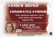 James Bond Women of James Bond in Motion Karin Dor Autograph Card WA4   - TvMovieCards.com