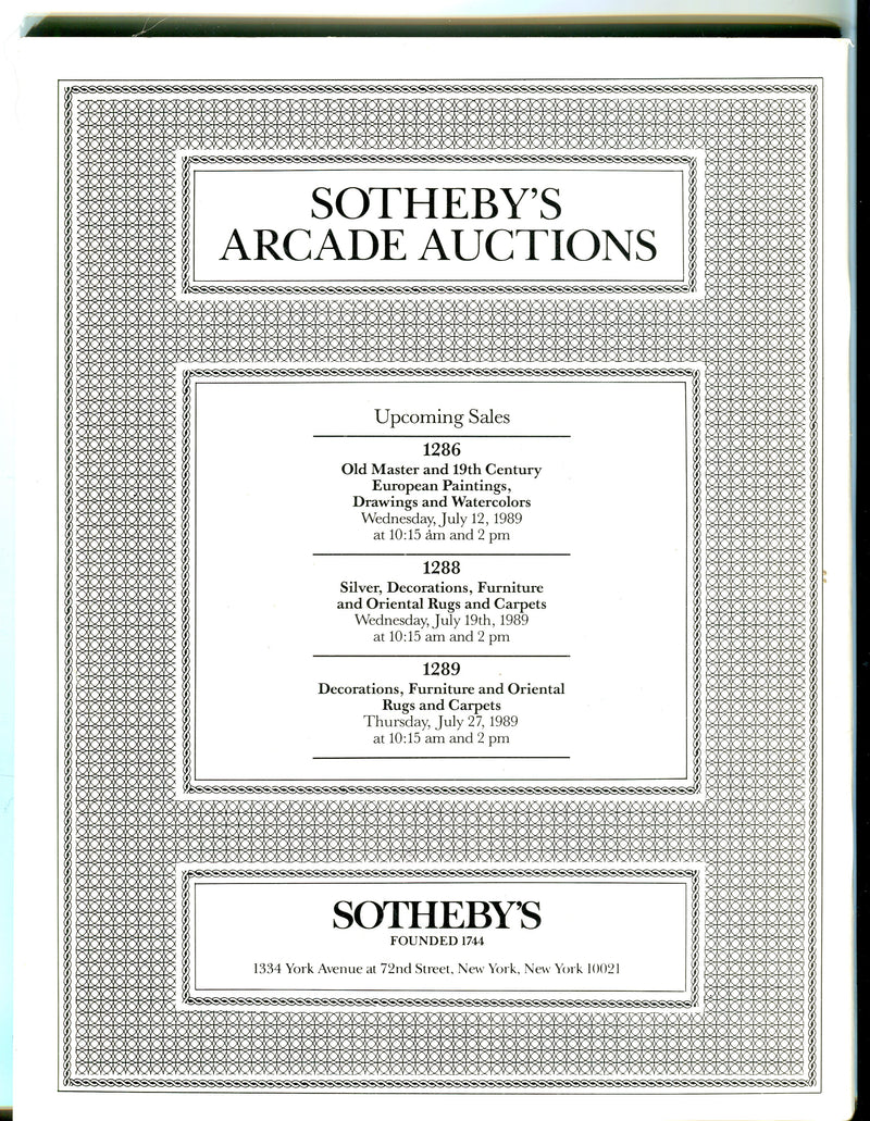 Sothebys Arcade Auction Catalog June 28th, 1989 American Paintings, Drawings   - TvMovieCards.com