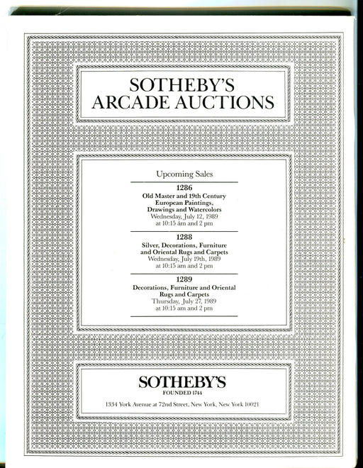 Sothebys Arcade Auction Catalog June 28th, 1989 American Paintings, Drawings   - TvMovieCards.com