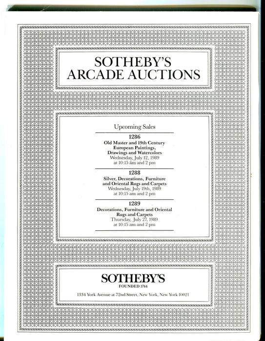 Sothebys Arcade Auction Catalog June 28th, 1989 American Paintings, Drawings   - TvMovieCards.com