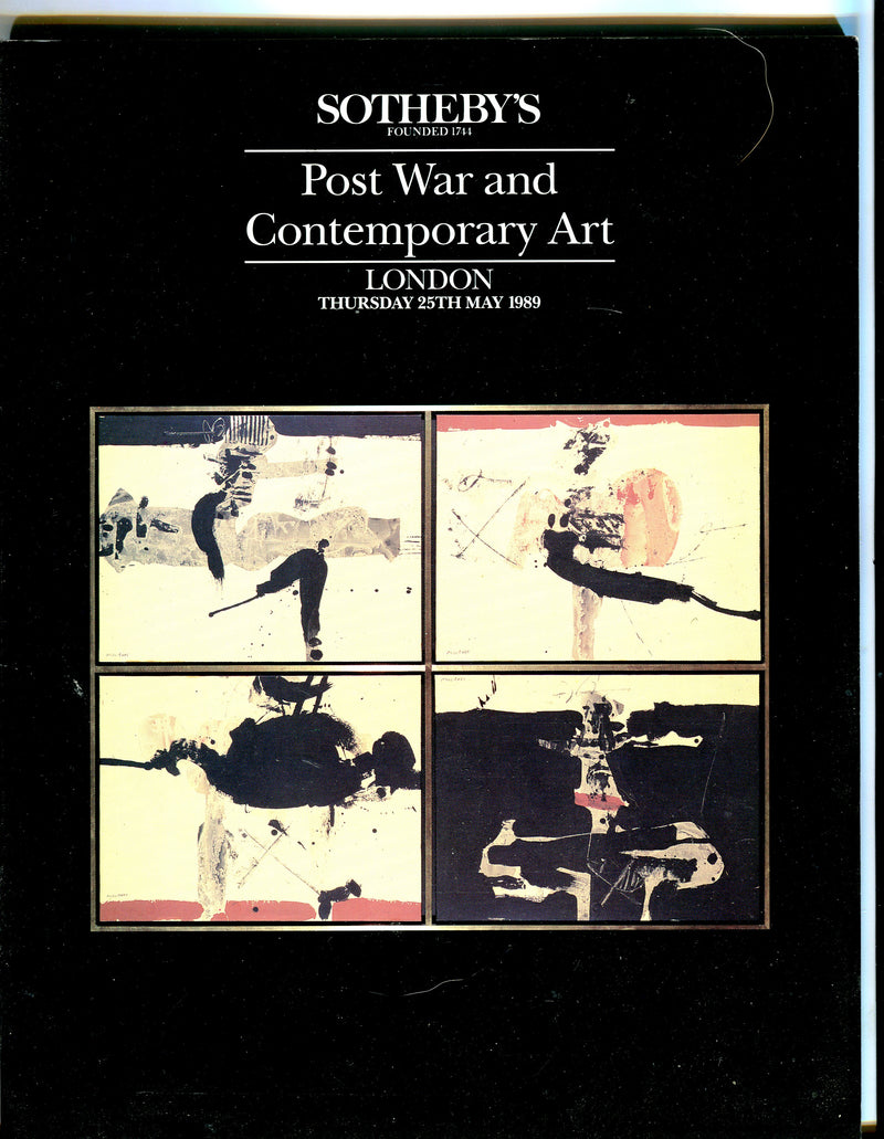 Sothebys Auction Catalog May 25 1989 Post War & Contemporary Art   - TvMovieCards.com