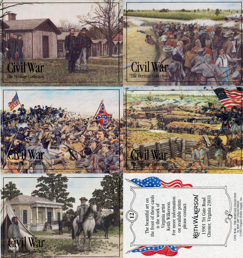 Civil War Heritage Series 2 Card Set 12 Cards Art by Keith Wilkerson   - TvMovieCards.com
