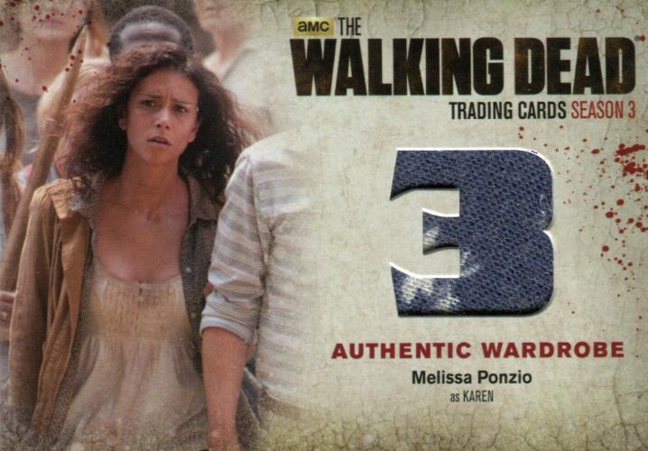 Walking Dead Season 3 Part 2 Melissa Ponzio Karen Wardrobe Costume Card M46   - TvMovieCards.com
