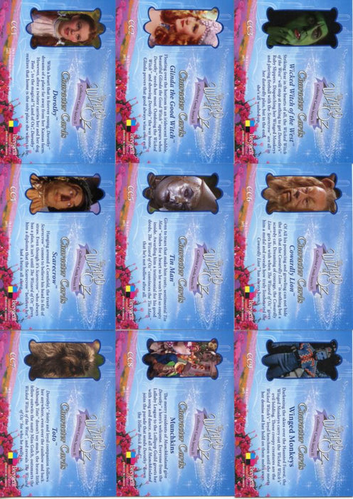 Wizard of Oz Series 2 9 Card Character Chase Card Set Breygent 2007 CC1 - CC9 - TvMovieCards.com