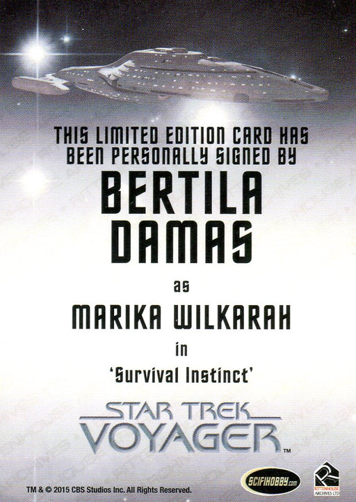 Star Trek Voyager Heroes & Villains Autograph Card Bertila Damas as Marika Wilka   - TvMovieCards.com