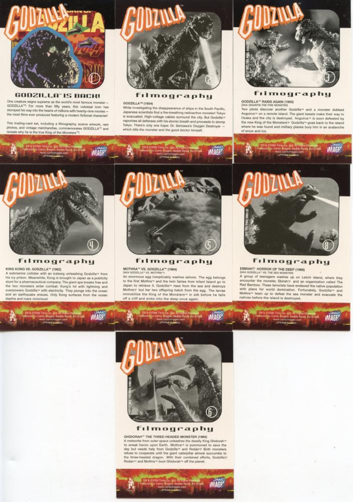 GODZILLA: KING OF THE MONSTERS Base Card Set 72 Cards Comic Images 2006   - TvMovieCards.com