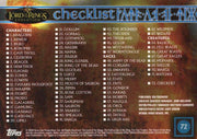 Lord of the Rings Evolution Base Card Set 72 Cards Topps 2006 - TvMovieCards.com