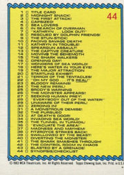 Jaws Movie 3-D Vintage Card Set 44 Cards 1983 Topps   - TvMovieCards.com