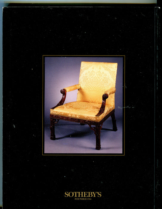 Sothebys Auction Catalog April 21 1989 Important English Furniture, Decorations   - TvMovieCards.com