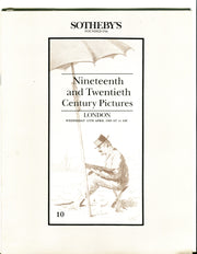 Sothebys Auction Catalog April 12 1989 Nineteenth & Twentieth Century Pictures   - TvMovieCards.com