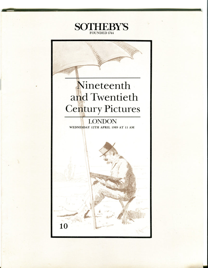 Sothebys Auction Catalog April 12 1989 Nineteenth & Twentieth Century Pictures   - TvMovieCards.com