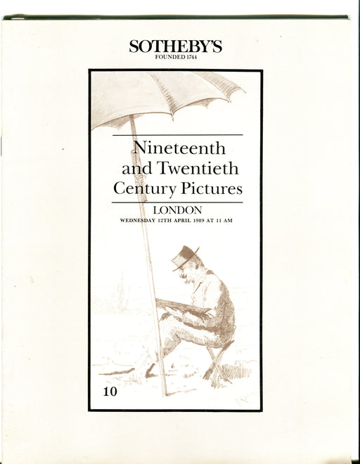 Sothebys Auction Catalog April 12 1989 Nineteenth & Twentieth Century Pictures   - TvMovieCards.com