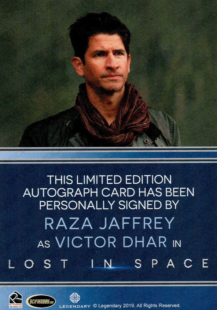 Lost in Space Season 1 Raza Jaffrey as Victor Dhar Autograph Card   - TvMovieCards.com