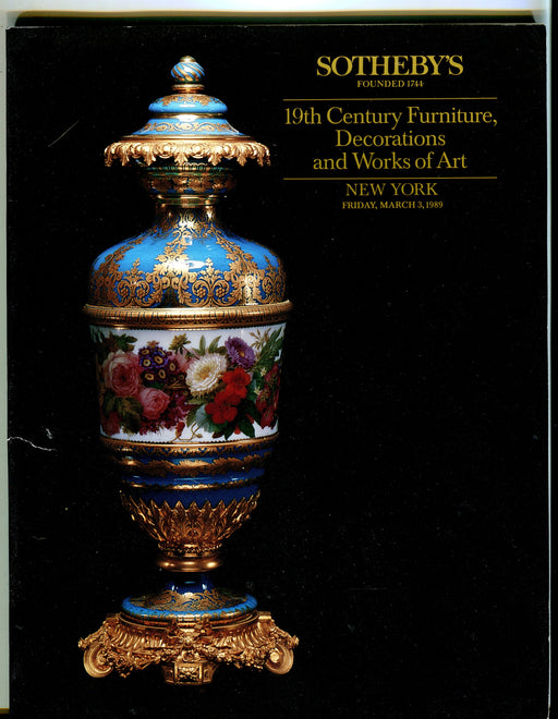 Sothebys Auction Catalog March 3 1989 19th Century Furniture Decorations and Art   - TvMovieCards.com