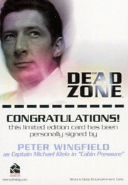 Dead Zone Seasons 1 & 2 Peter Wingfield as Captain Michael Klein Autograph Card   - TvMovieCards.com