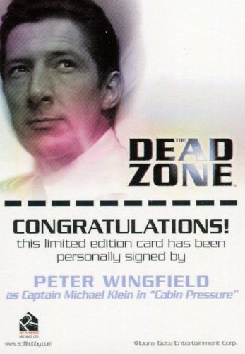 Dead Zone Seasons 1 & 2 Peter Wingfield as Captain Michael Klein Autograph Card   - TvMovieCards.com
