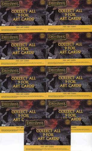 Lord of the Rings Masterpieces Series One Silver Chase Card Set 9 Cards - TvMovieCards.com