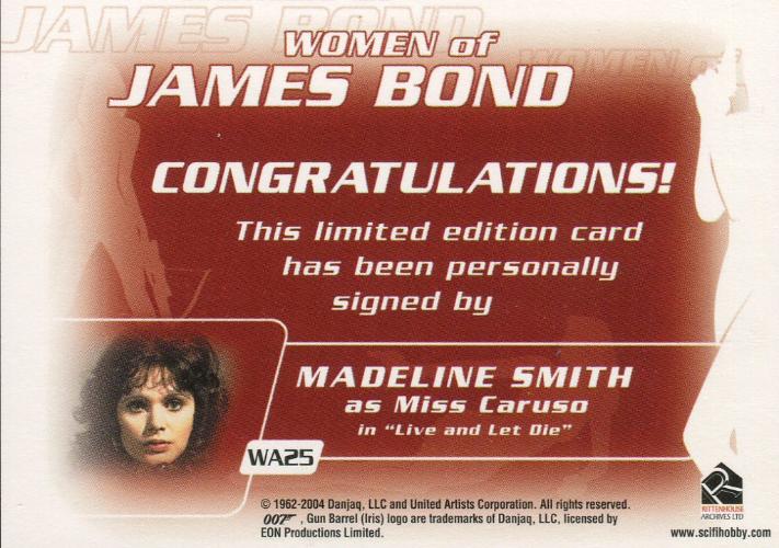 James Bond The Quotable James Bond Madeline Smith Autograph Card WA25   - TvMovieCards.com
