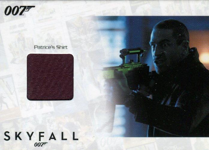 James Bond Autographs & Relics Patrice Relic Costume Card SSC18 #015/200   - TvMovieCards.com