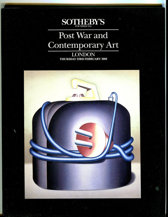 Sothebys Auction Catalog February 23 1989 Post War & Contemporary Art   - TvMovieCards.com