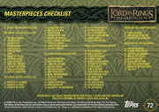 Lord of the Rings Masterpieces Series Two Base Card Set 72 Cards   - TvMovieCards.com