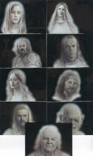 Lord of the Rings Masterpieces Series Two Silver Foil Chase Card Set 9 Cards   - TvMovieCards.com