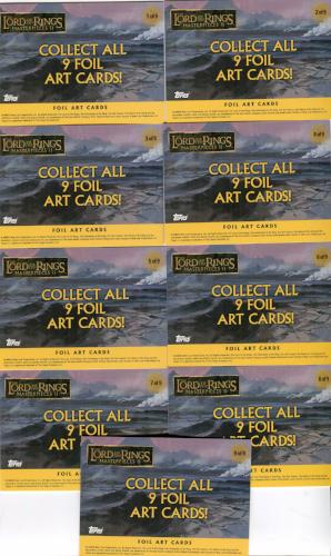 Lord of the Rings Masterpieces Series Two Silver Foil Chase Card Set 9 Cards   - TvMovieCards.com