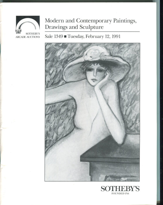 Sothebys Auction Catalog Feb 12 1991 Modern & Contemporary Paintings Drawings   - TvMovieCards.com