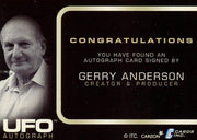 UFO Creator & Producer Gerry Anderson Autograph Card   - TvMovieCards.com