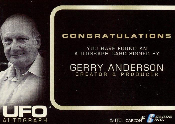 UFO Creator & Producer Gerry Anderson Autograph Card   - TvMovieCards.com