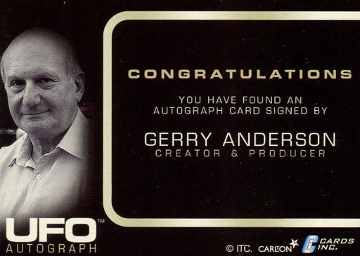 UFO Creator & Producer Gerry Anderson Autograph Card   - TvMovieCards.com