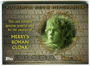Lord of the Rings Return of King Merry's Rohan Cloak Costume Card   - TvMovieCards.com