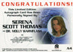 James Bond A4 The Quotable James Bond Serena Scott Thomas Autograph Card   - TvMovieCards.com