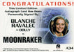 James Bond A34 The Quotable James Bond Blanche Ravalec Autograph Card   - TvMovieCards.com