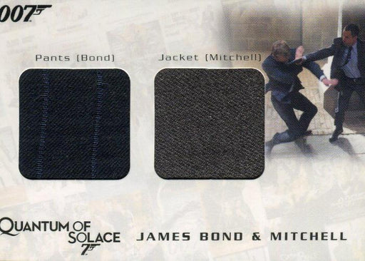 James Bond 2009 Archives James Bond & Mitchell Double Relic Card QC15 #613/850   - TvMovieCards.com