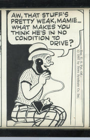 Frank Willard Moon Mullins Comic Strip Original Art  Framed 7-31  Hand SIGNED Bl   - TvMovieCards.com