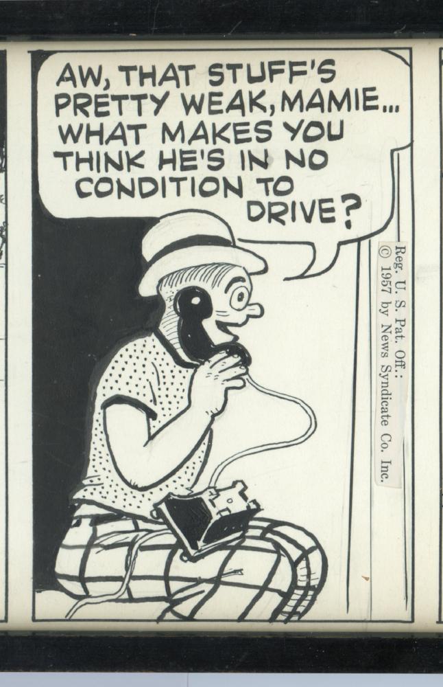 Frank Willard Moon Mullins Comic Strip Original Art  Framed 7-31  Hand SIGNED Bl   - TvMovieCards.com