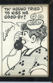 Frank Willard Moon Mullins Comic Strip Original Art  Framed 7-31  Hand SIGNED Bl   - TvMovieCards.com