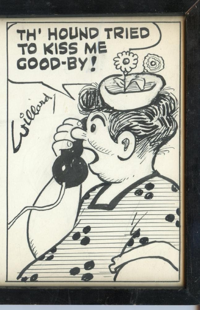 Frank Willard Moon Mullins Comic Strip Original Art  Framed 7-31  Hand SIGNED Bl   - TvMovieCards.com