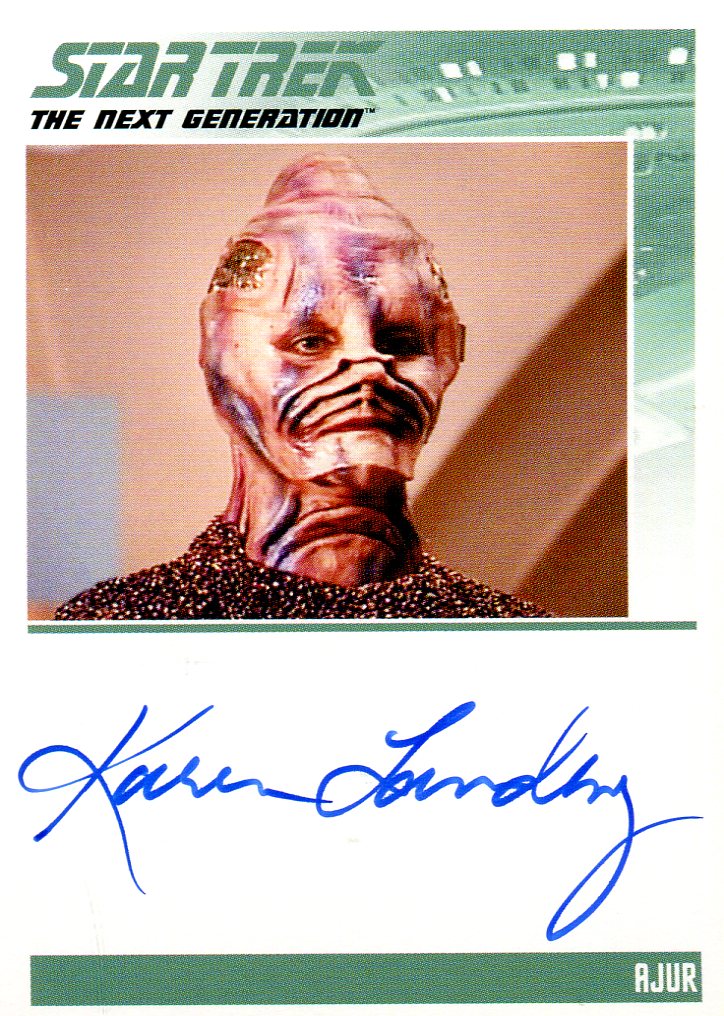 Star Trek TNG Portfolio Prints Autograph Card Karen Landry as Ajur   - TvMovieCards.com