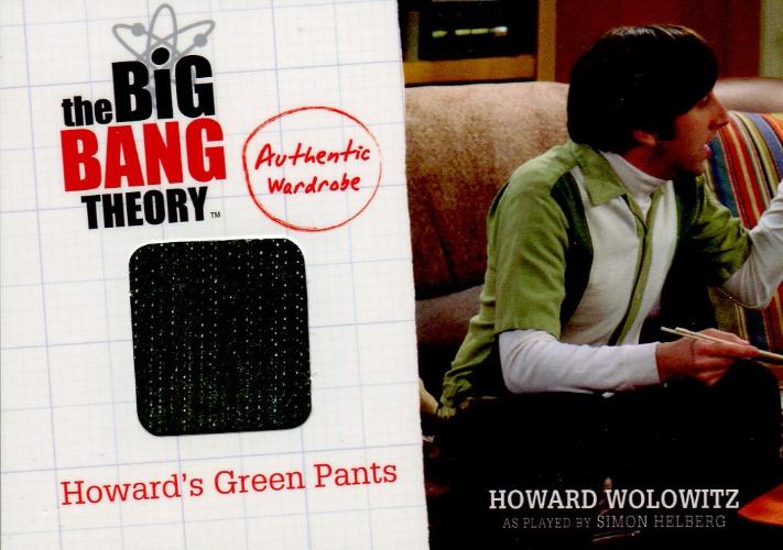 Big Bang Theory Seasons 1 & 2 Howard's Green Pants Wardrobe Costume Card M8   - TvMovieCards.com