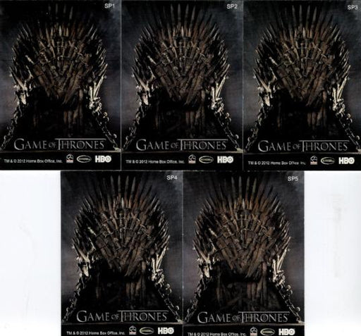 Game of Thrones Season 1 You Win or You Die Chase Card Set 5 Cards   - TvMovieCards.com